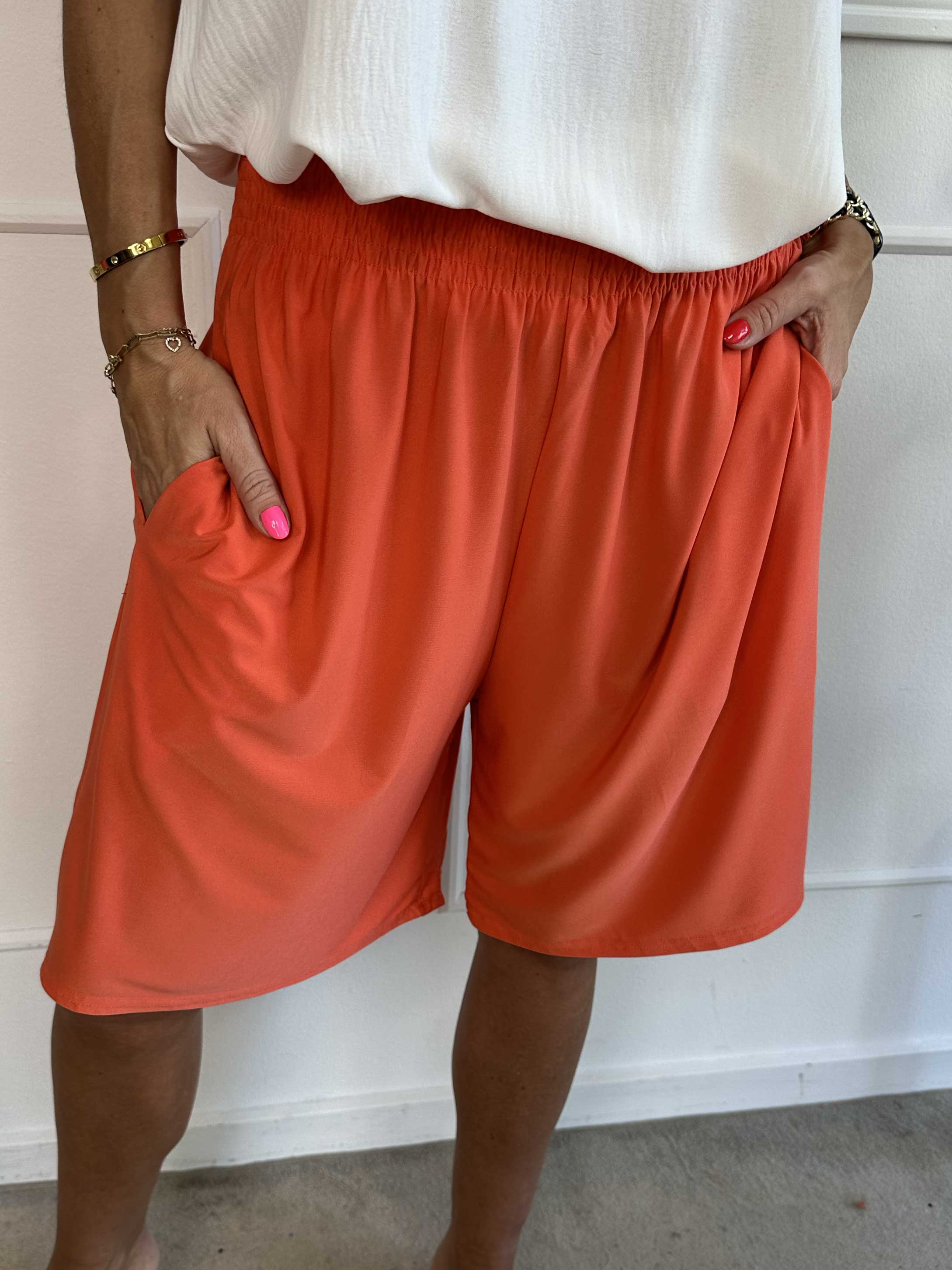 Pams Plain Short Knickers - Shorts i elastisk stof med elastikkant